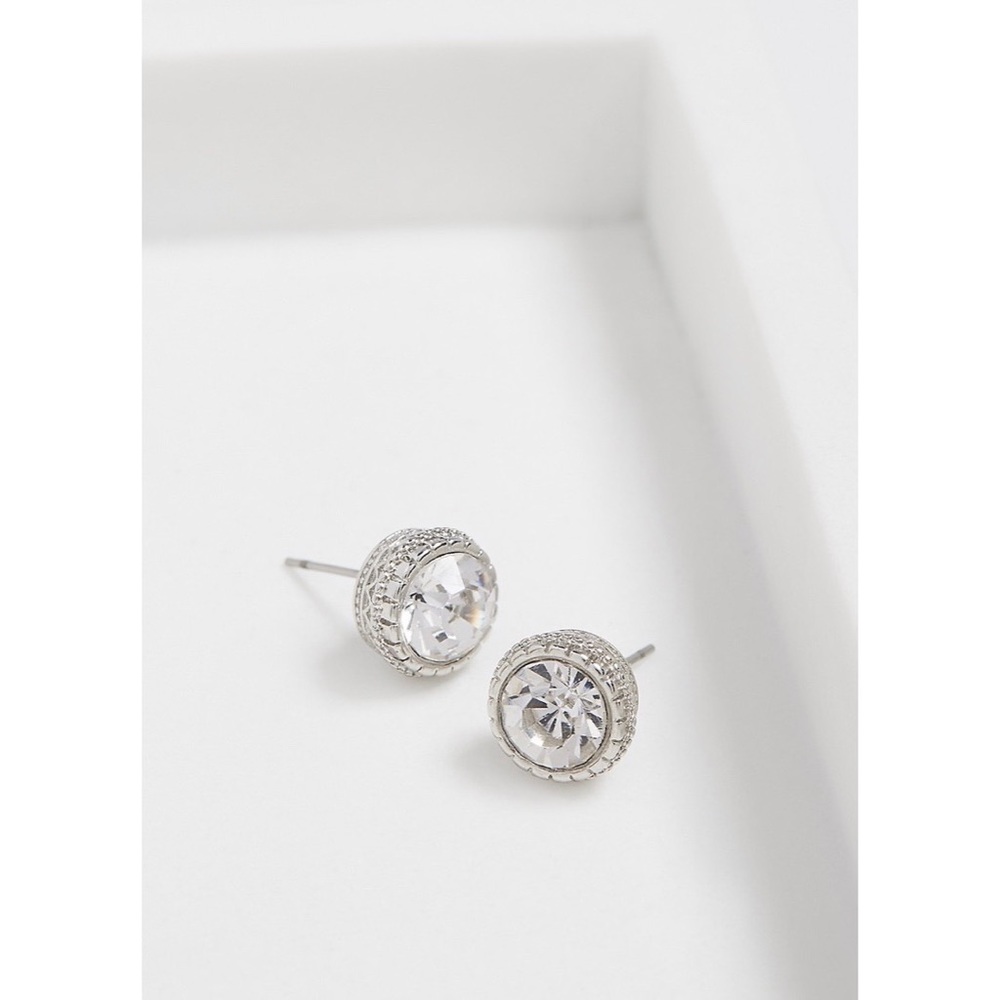 Silver stud earrings